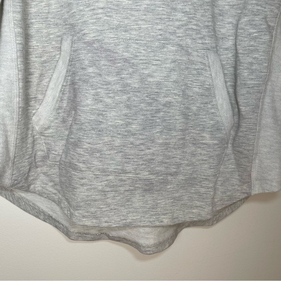 Dressbarn Sunday | Oatmeal V-Neck Hooded Sweatshirt With Floral Embroidery | XL - Picture 6 of 12